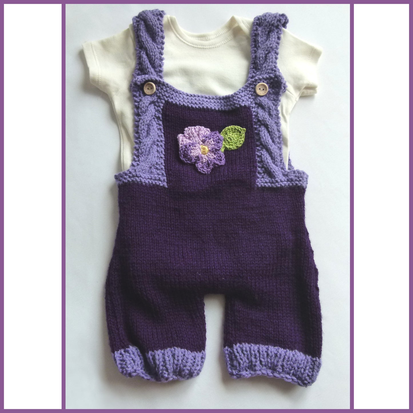 Pansy Baby Dungaree and Baby Bodysuit Set