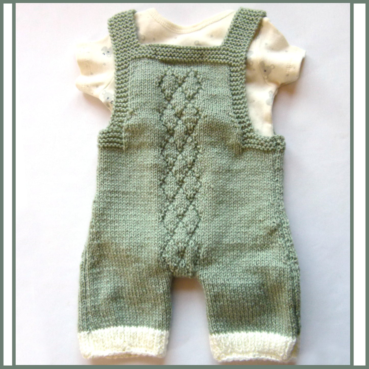 Eucalyptus Baby Dungaree and Baby Bodysuit Set