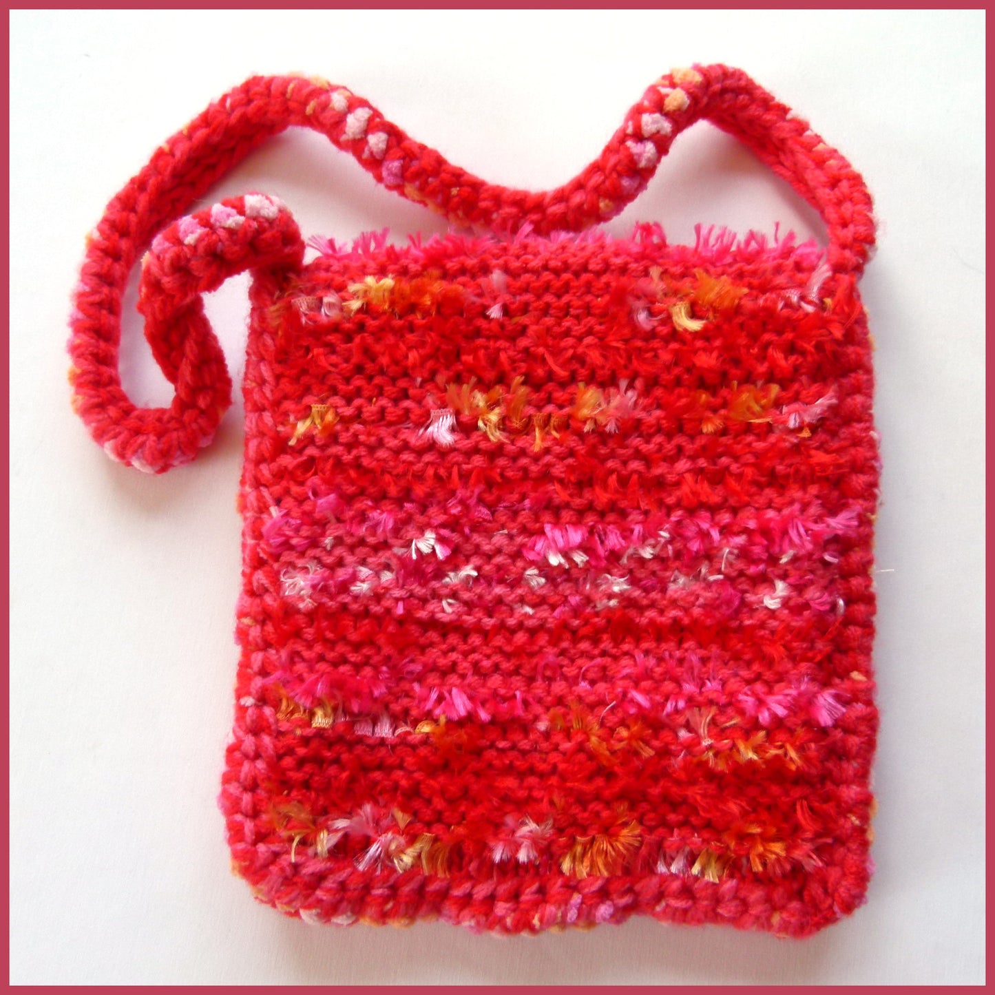 Handmade Flamingo Pink Textile Shoulder Bag