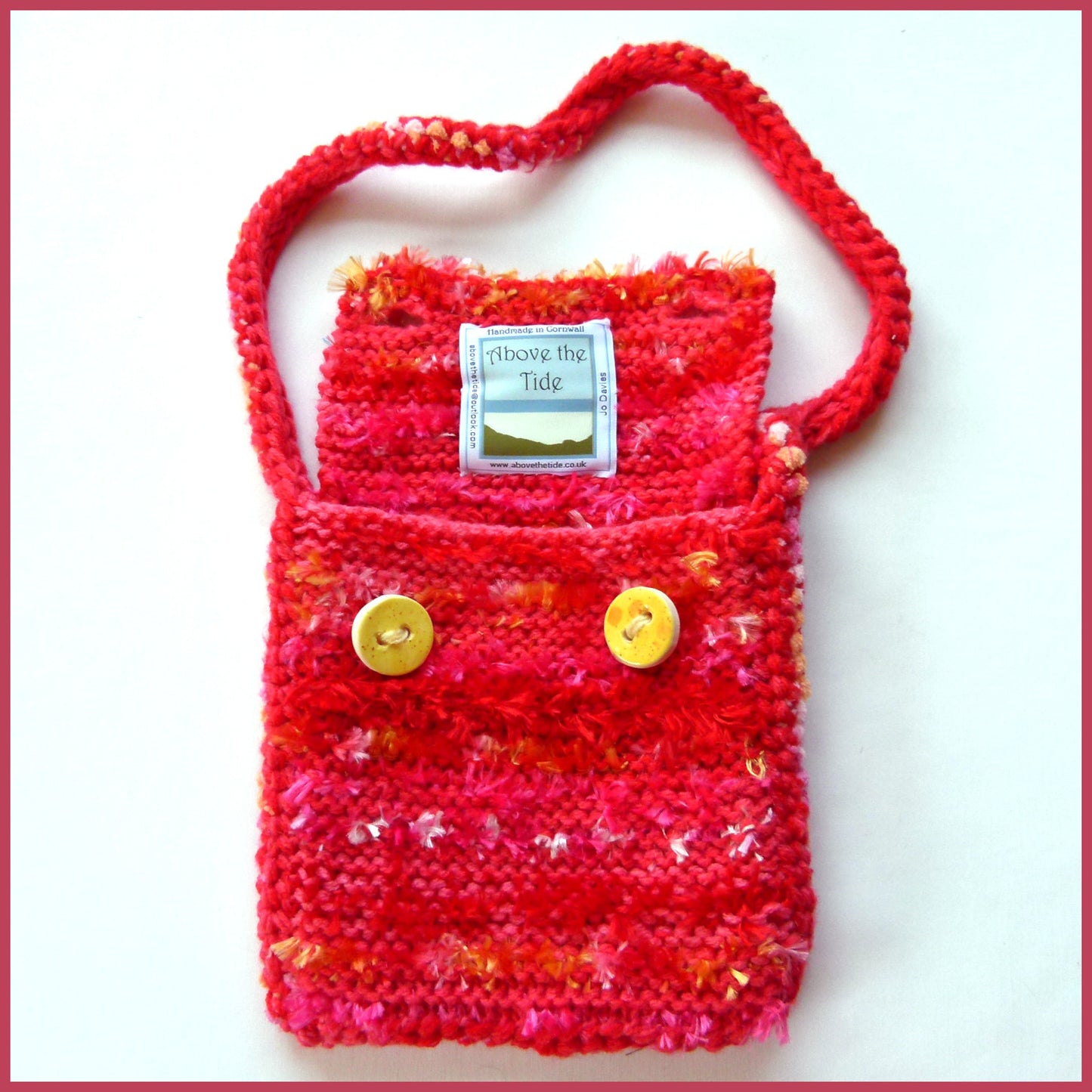 Handmade Flamingo Pink Textile Shoulder Bag