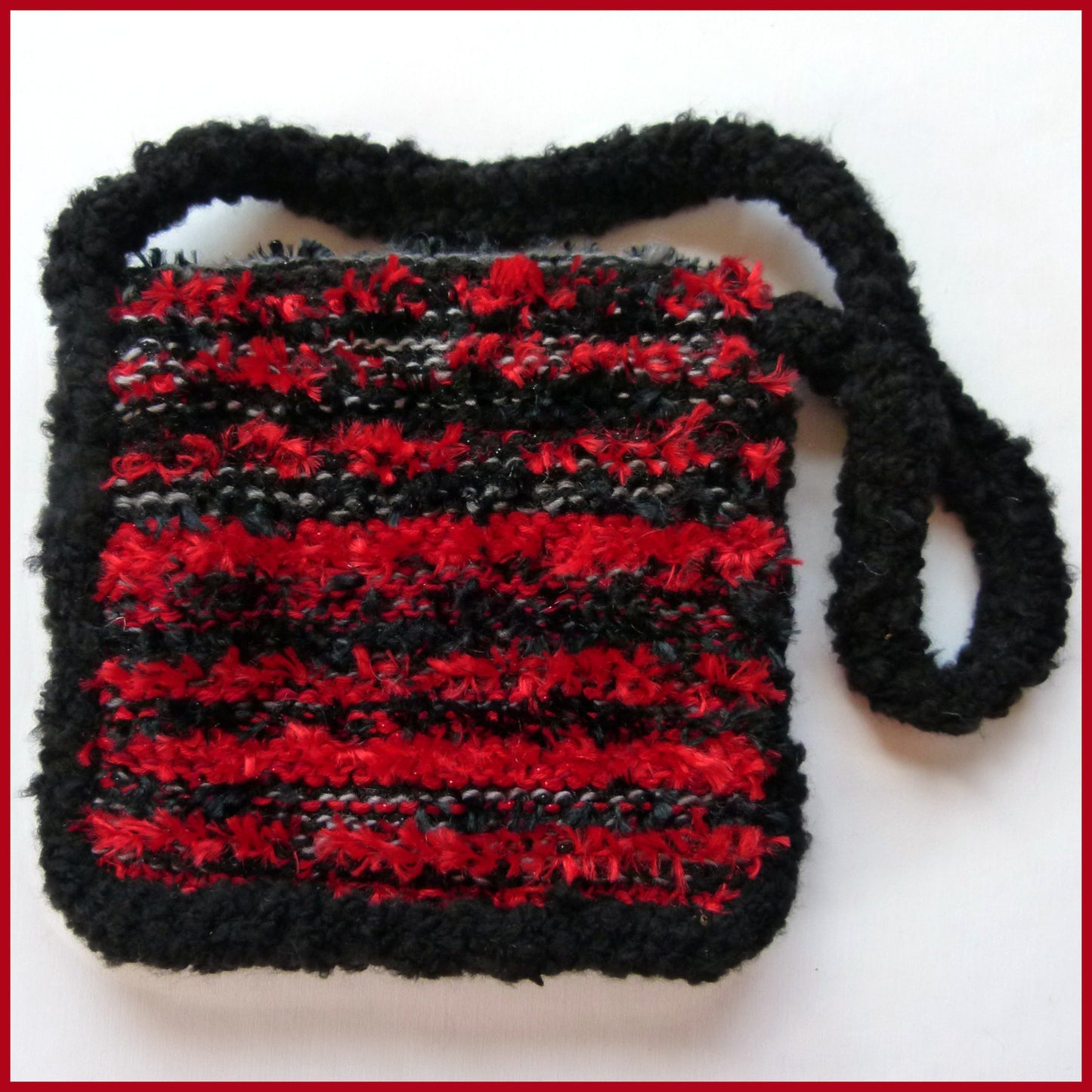 Handmade Poppies Textile Shoulder Bag