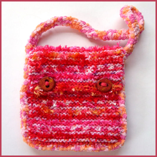 Handmade Hot Summer Pink Textile Shoulder Bag