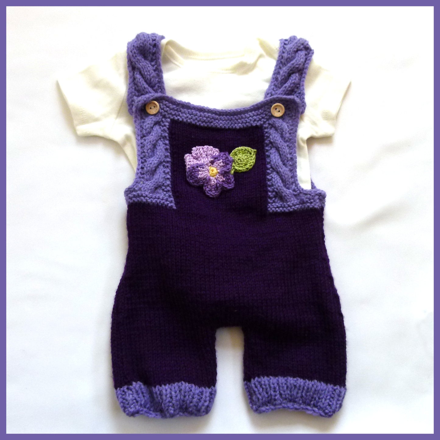 Pansy Baby Dungaree and Baby Bodysuit Set