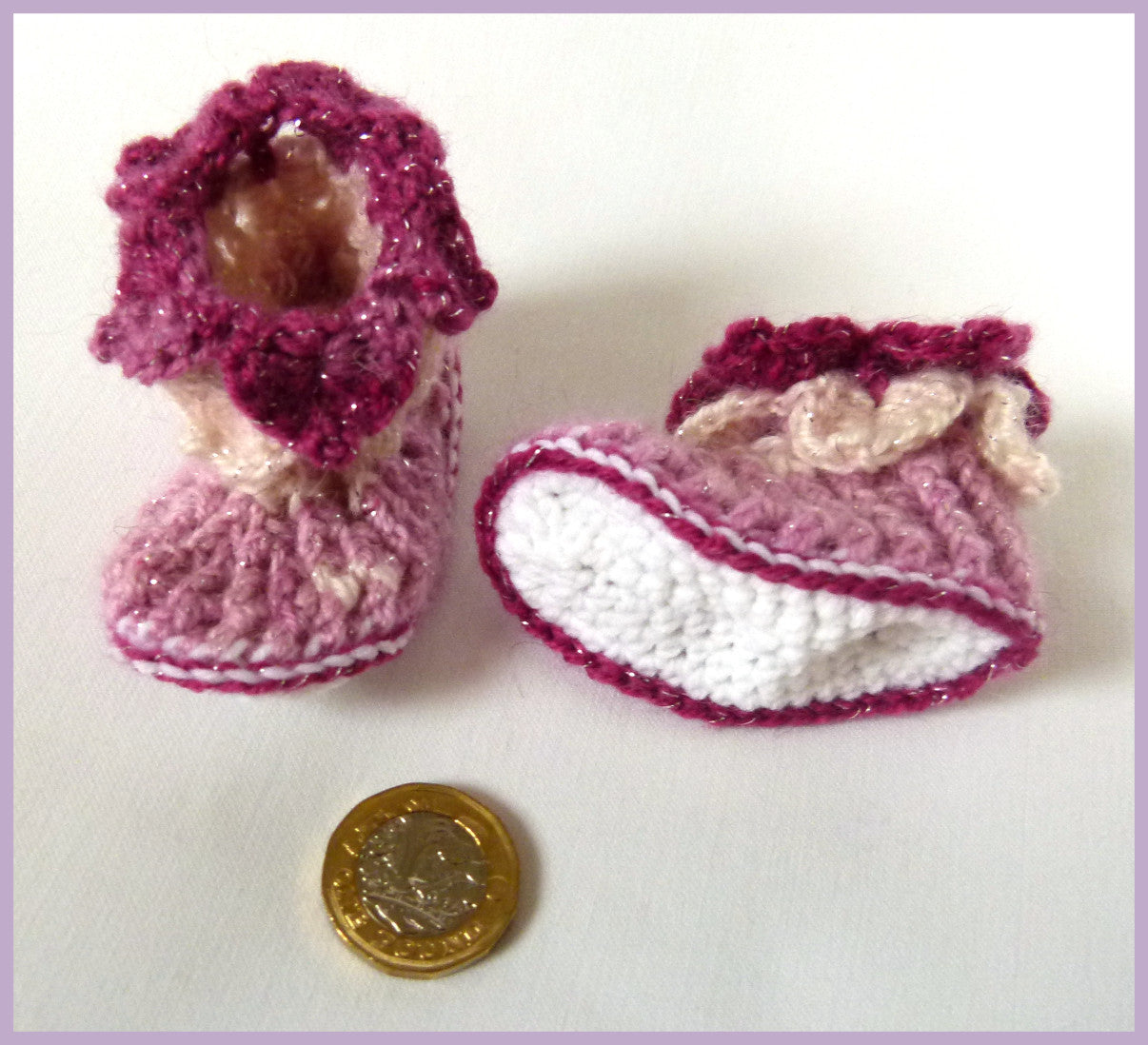 Hand-Crocheted Preemies Baby Booties