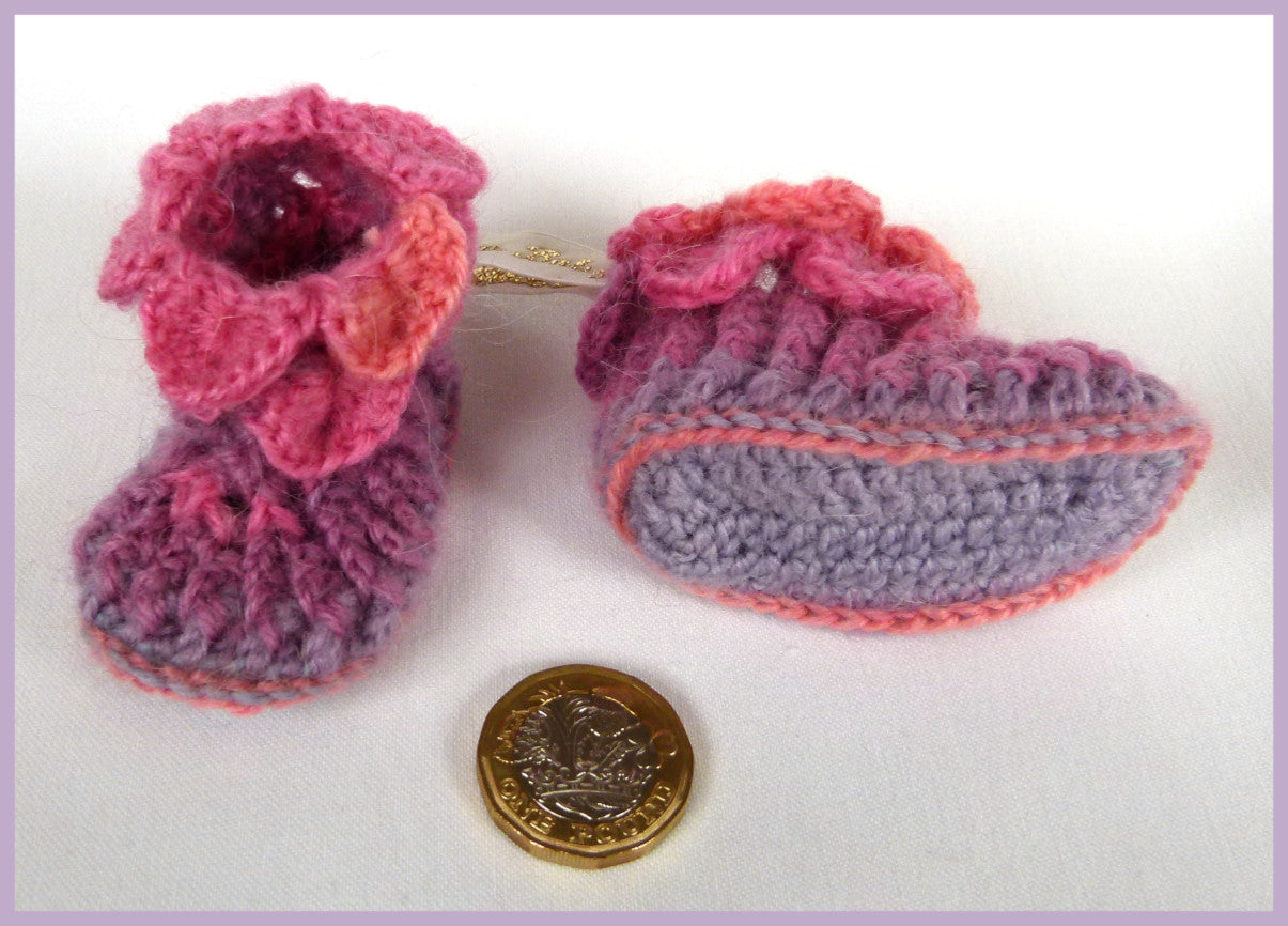 Hand-Crocheted Preemies Baby Booties